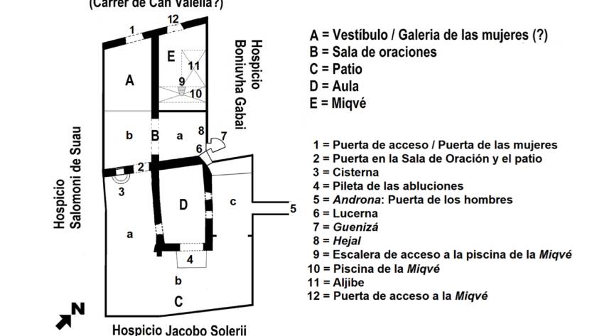 Distribución sinagoga medieval